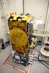 Der KA-Sat von Eutelsat vor dem Start. Er bringt 10 MBit/s flchendeckend.