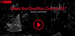 Der Banner der Aktionswebsite fordert die Nutzer dazu auf, ihr Smartphone zu zerstren.