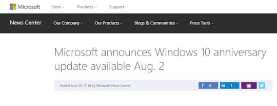 Microsoft verffentlichte eine News zu dem Thema
