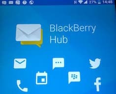 Der Blackberry Hub ist der zentrale Nachrichteneingang auf dem Smartphone