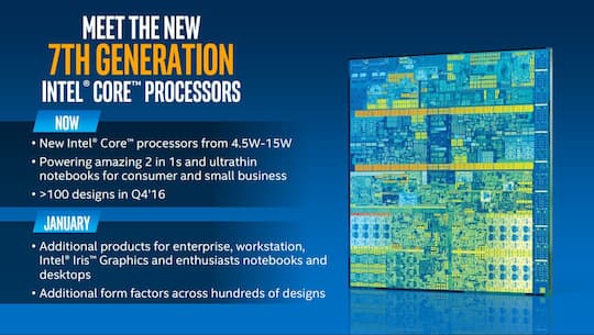 Im Januar wird Intel weitere Modelle der mittlerweile siebten Core-Generation vorstellen