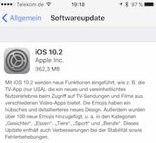 iOS 10.2 verfgbar