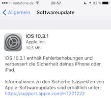 Bugfix-Update fr iPhone und iPad