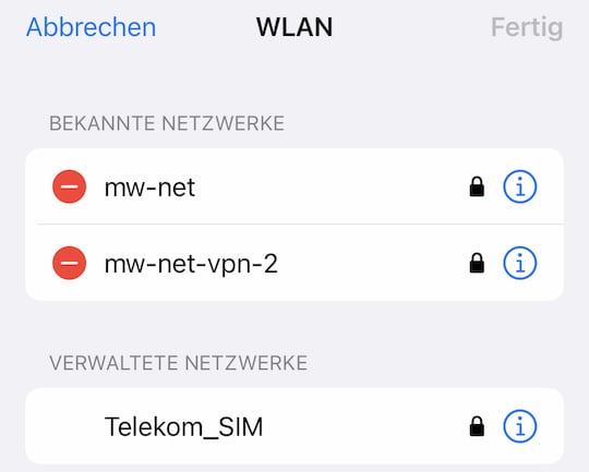 So lassen sich gespeicherte WLAN-Netze am iPhone lschen