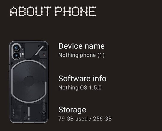 Android 13 naht als Nothing OS 1.5.0