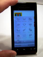 Funktionen des Browsers auf dem Sony Ericsson Satio