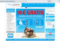 Website von Lebara Mobile