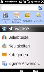 Screenshot: Windows Marketplace auf dem Handy