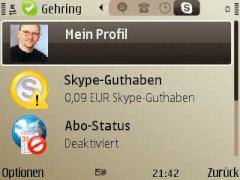 Skype fr Symbian: Profil
