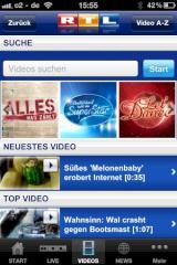 Videoportal der RTL-App