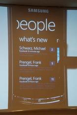 People-Hub auf Samsung-Display
