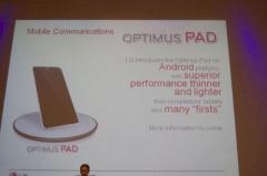 LG Optimus Tablet HD-Display Gercht