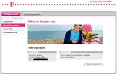 Telekom-Entsperrungs-Website