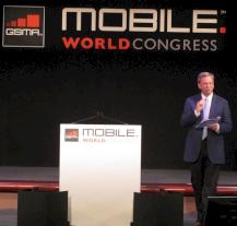Google-Chef Eric Schmidt auf dem Mobile World Congress