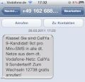 SMS-Einladung zu CallYa 9
