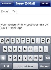 Neue E-Mail verfassen mit der GMX-App