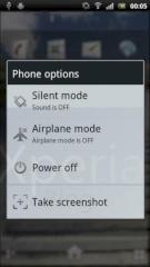 Screenshot-Funktion des Sony Ericsson Nozomi