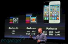 Die aktuelle iPod-Palette von Apple.