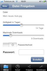 Die iOS-App fr Strato HiDrive erlaubt nun auch das Teilen von Dateien.