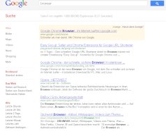Wer nach Browser sucht, findet erst auf Seite sechs einen Hinweis auf Google Chrome - mal abgesehen von der Werbung.