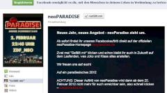 Erstes Opfer: ZDF neoParadise schliet auf Facebook die Pforten