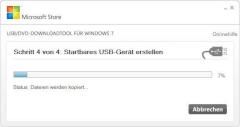 Windows 7 USB/DVD Download Tool: Stick-Erstellung