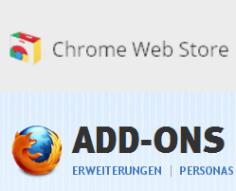 Die Webportale Chrome Webstore und Mozilla Add-Ons liefern Erweiterungen fr die beiden Browser aus.