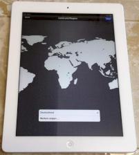 Neues iPad whrend der Erstinbetriebnahme