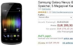 Samsung Galaxy Nexus fr unter 400 Euro