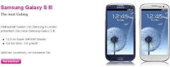 Samsung Galaxy S III im Online-Shop der Telekom
