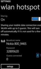 Tethering-Funktion des Nokia Lumia 800 unter Windows Phone Tango
