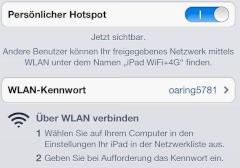 Neues iPad als WLAN-Hotspot