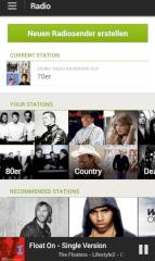 Radio-Funktion bei Spotify fr Android