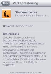 Verkehrs-Infos in iOS6 Beta 4