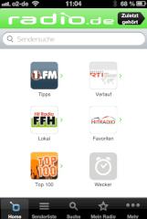 Radio.de App am iPhone