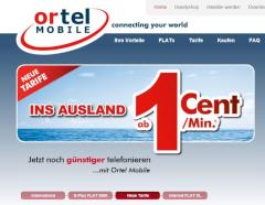 Ortel Mobile erlaubt Auslandsgesprche ab 1 Cent