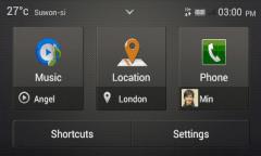 Samsung DriveLink mit vereinfachter Oberflche fr die Nutzung im Auto.