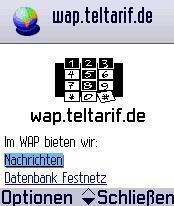 Die nach wie vor aktive WAP-Seite von teltarif.de