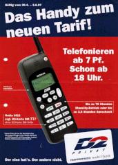 Mannesmann-Verkaufsprospekt von 1997 fr das Nokia 1611