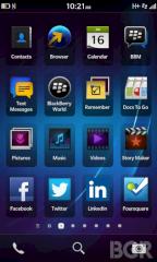 Blackberry-10-Startbildschirm