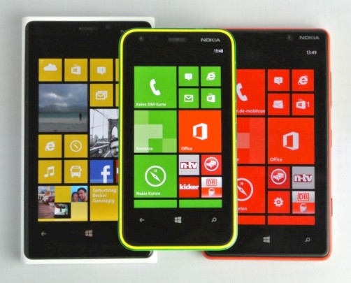 Nokia Lumia 920, 620 und 820