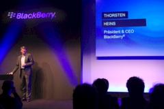 Blackberry-CEO Thorsten Heins prsentiert die neue Blackberry-Plattform.