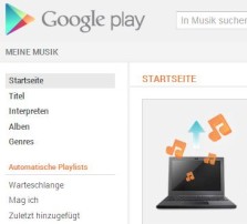 Google Music kommt als Streaming Dienst