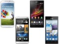 Samsung Galaxy S4, HTC One, Sony Xperia Z und Huawei Ascend