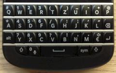 Die Hardware-Tastatur des Blackberry Q10