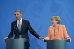 Bei Obama-Besuch in Berlin: Internet laut Merkel Neuland fr alle.