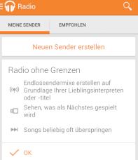 Google Music All Access bietet auch eine Radio-Funktion nach Vorbild von Last.fm