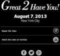 Screenshot der LG Webseite: Great 2 Have You!
