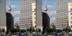 Hier ist der Effekt eher uninteressant: Ein Blick auf den Berliner Fernsehturm am Alexanderplatz.