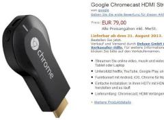 Screenshot der Amazon-Seite mit dem Chromecast-Angebot.